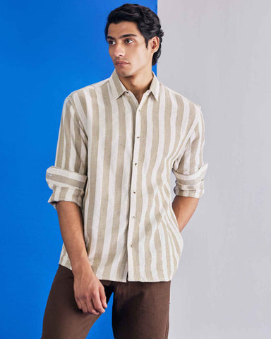 Stripe Textured Relaxed fit Shirt