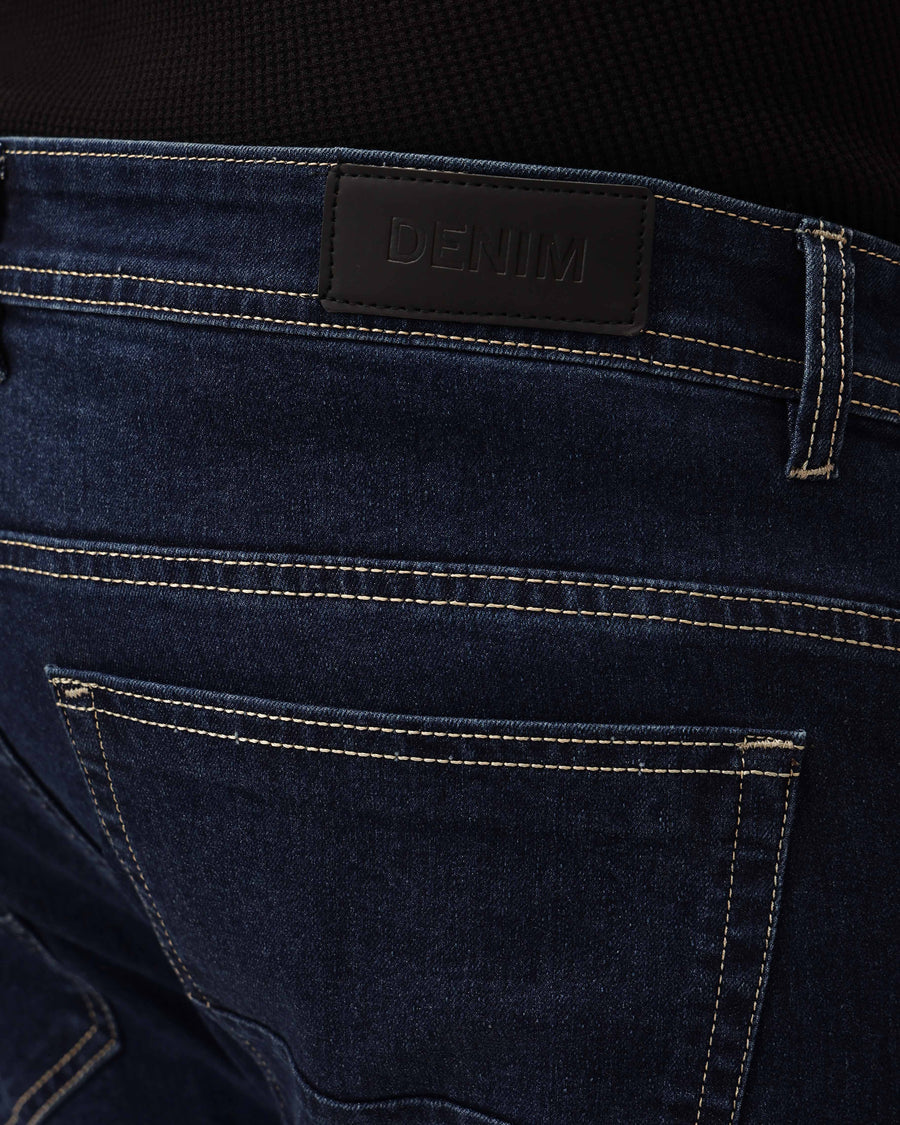 Mid Blue Strectable Cotton Plus Size Jeans