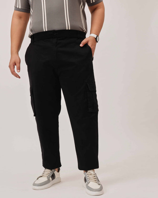 Classic 6 Pocket Stretchable Cargo in Black