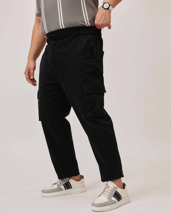Classic 6 Pocket Stretchable Cargo in Black