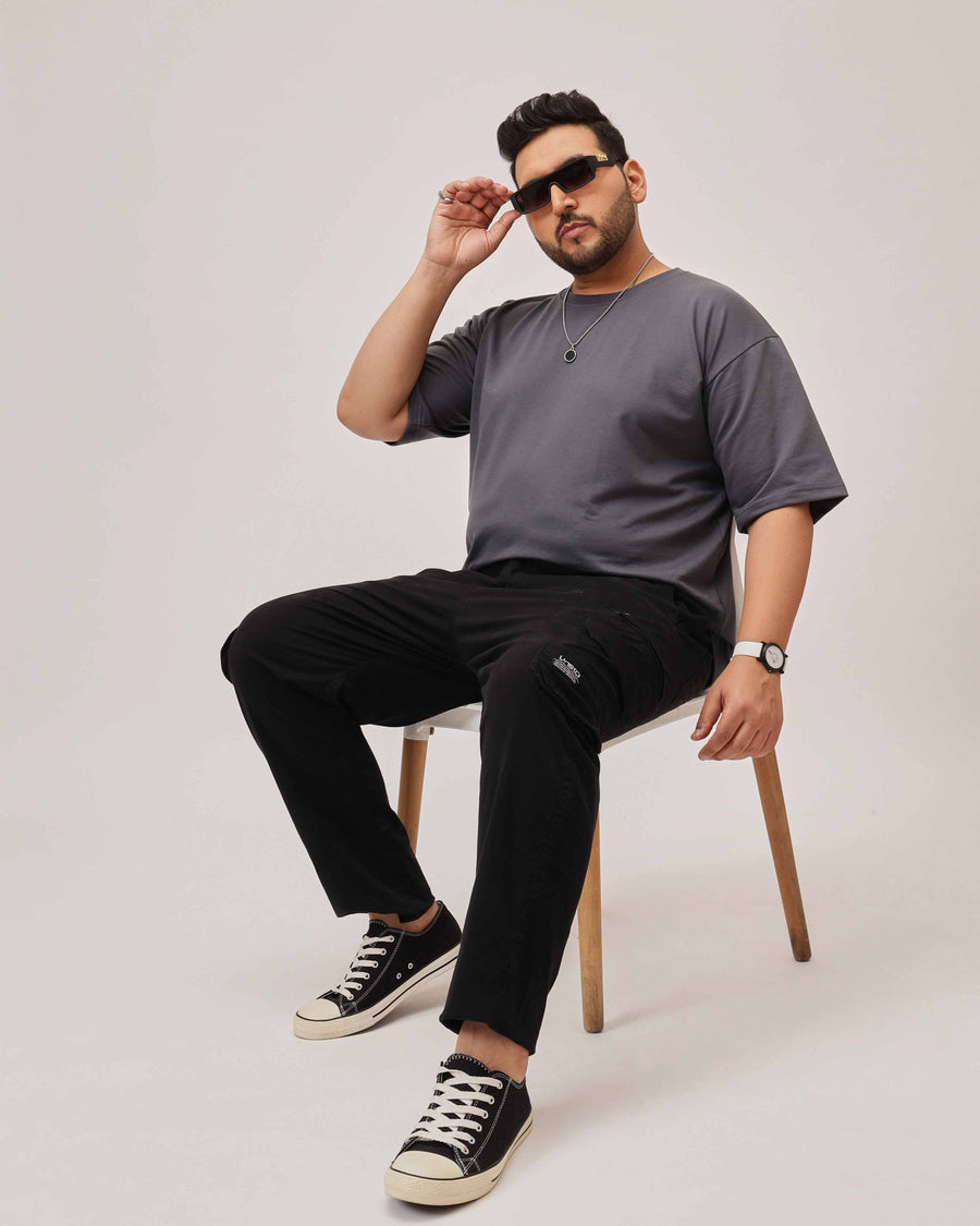 6 Pocket Zipper Cotton Stretch Plus Size Cargo