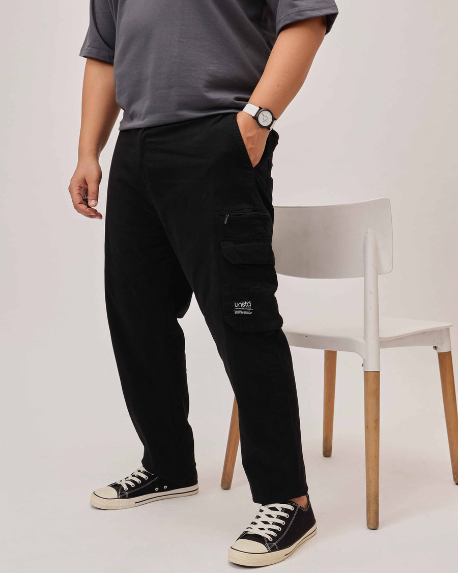 6 Pocket Zipper Cotton Stretch Plus Size Cargo
