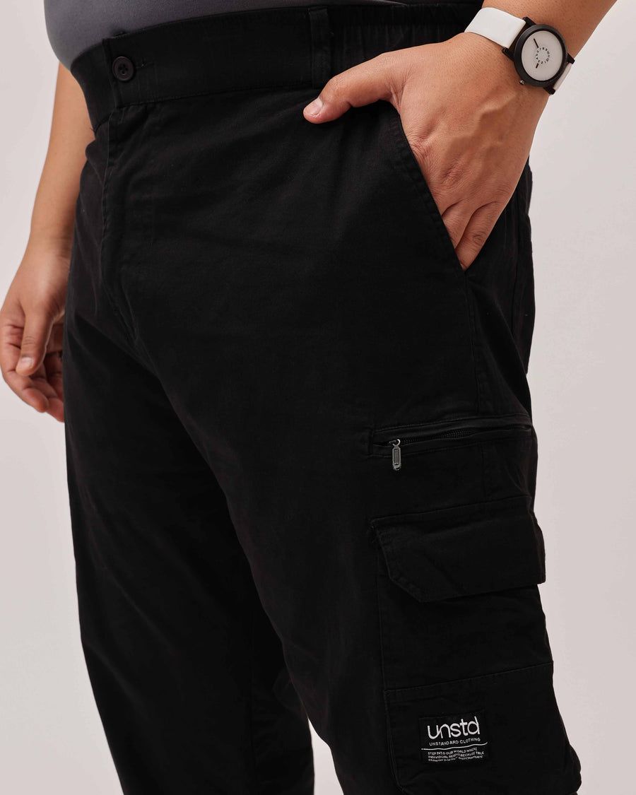 6 Pocket Zipper Cotton Stretch Plus Size Cargo