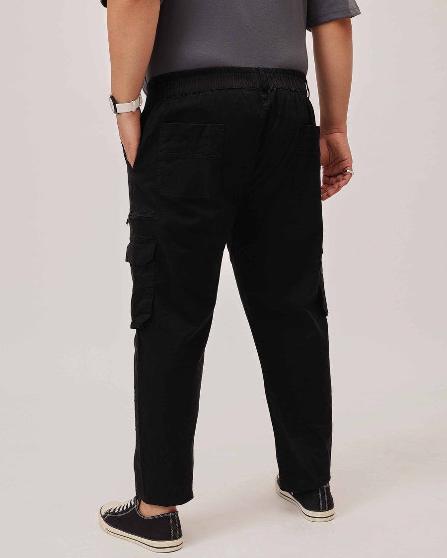 6 Pocket Zipper Cotton Stretch Plus Size Cargo
