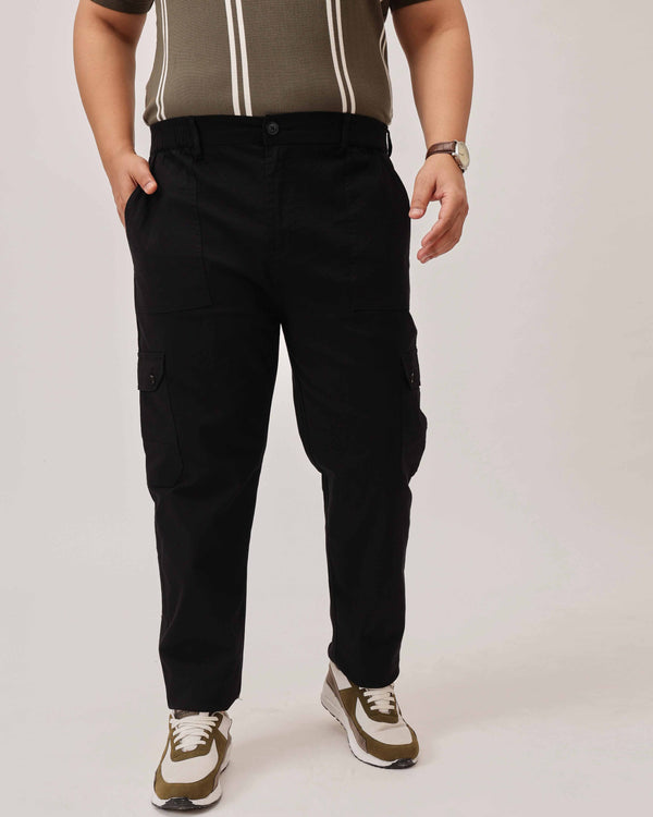 Ribstop Textured 6 Pocket Cargo in Black