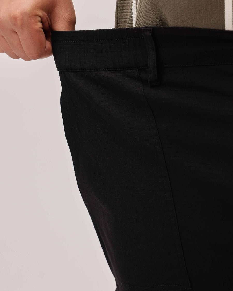 Ribstop Textured 6 Pocket Plus Size Cargo