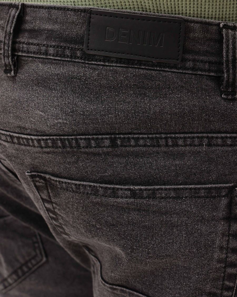 Grey Strectable Cotton Plus Size Jeans