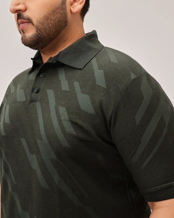 Structure texture polo in Light Olive