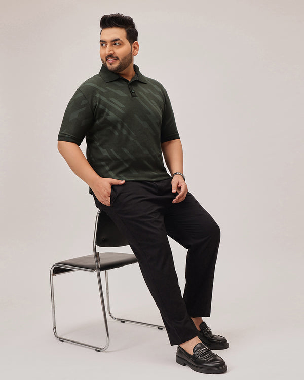 Structure texture polo in Light Olive