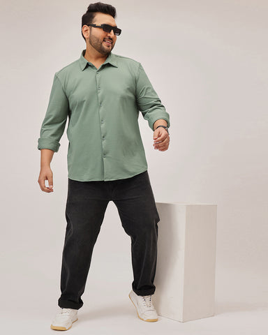 Textured Plus Size Shirt