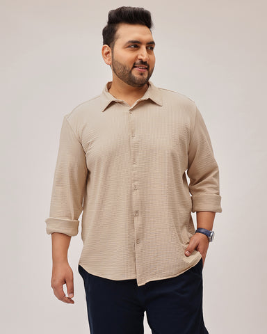 Textured Plus Size Shirt