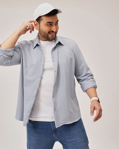 Textured Plus Size Shirt