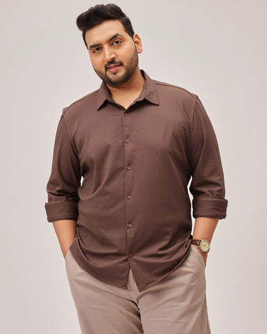 Textured Plus Size Shirt
