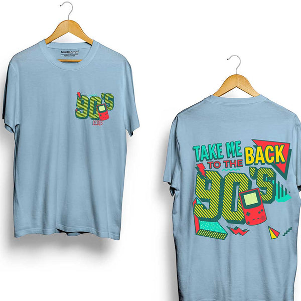 90's Kid T-Shirt in Ice Blue