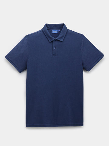 Wave Knit Textured Polo