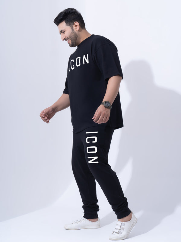 Icon Black Co-ord Set (Jogger) in Black