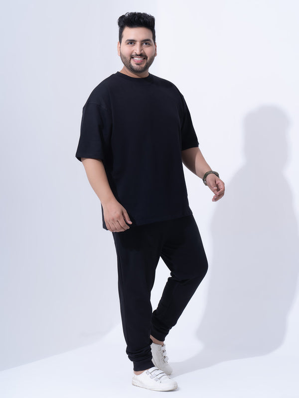 Relaxed Fit Jogger Co-ord Set in Black