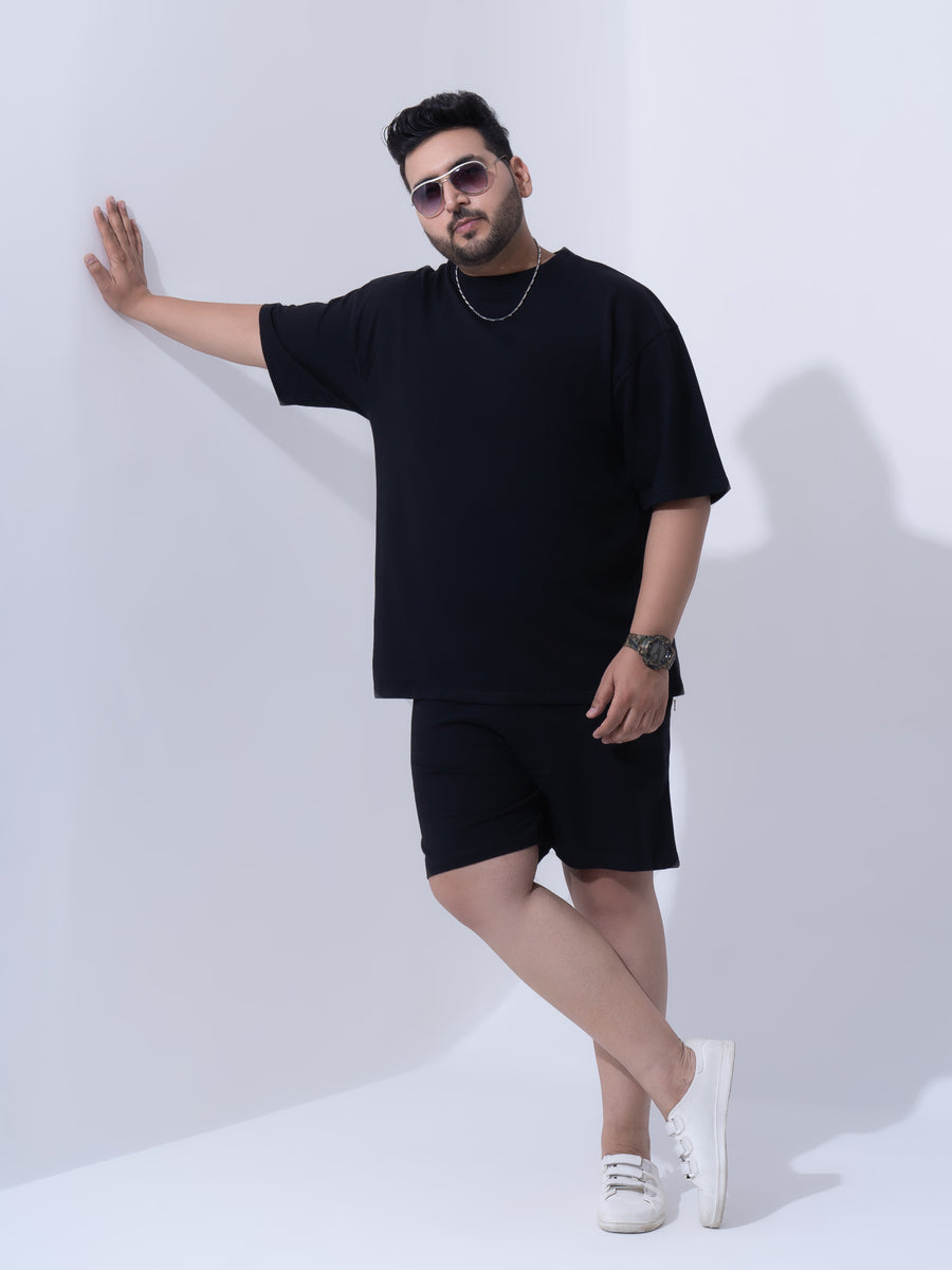 Black Relax Fit Plus Size Co-ord Set