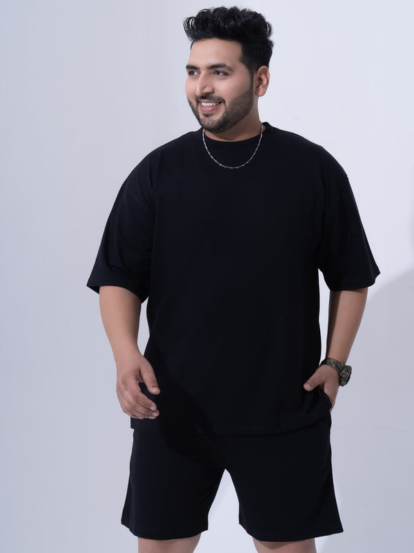 Black Relax Fit Co-ord Set in Black