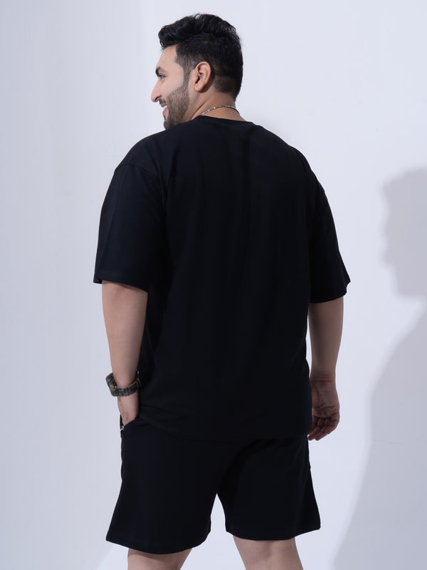 Black Relax Fit Plus Size Co-ord Set