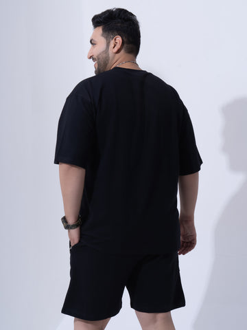 Black Relax Fit Plus Size Co-ord Set