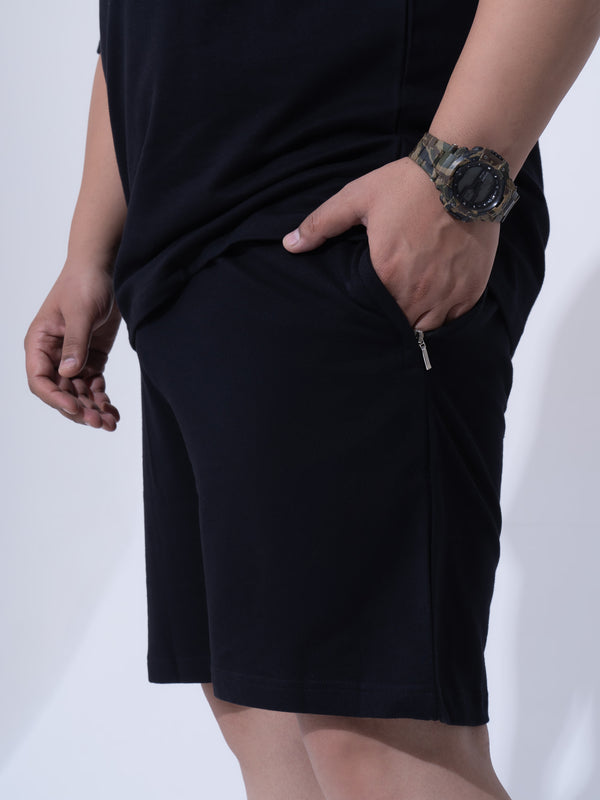 Black Relax Fit Co-ord Set in Black