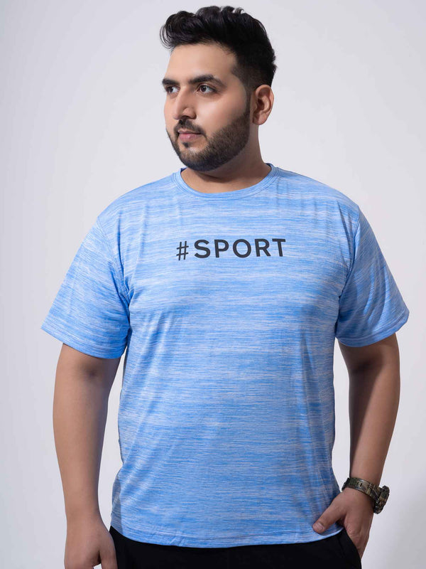 Rapid-Dry High Stretch Gym T-shirt in French Blue