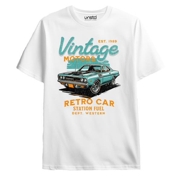 Vintage Motors T-Shirt in White