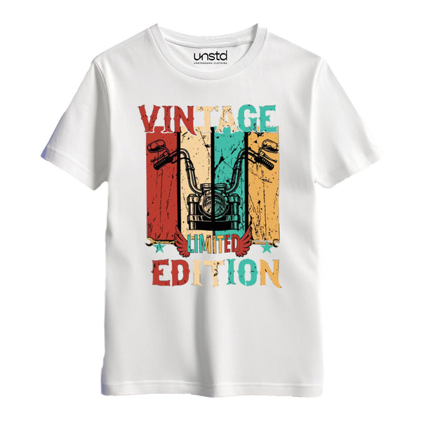 Vintage Motorcycle T-Shirt in White