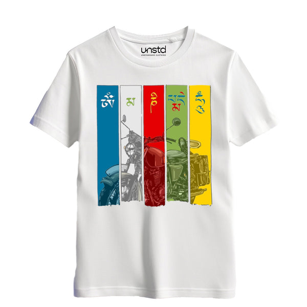 Om Mane Padme Hum T-Shirt in White