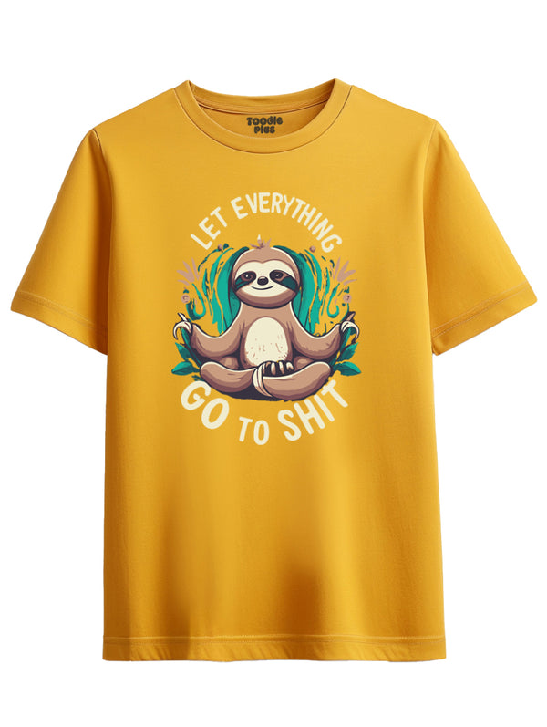 Let Everything Go To Shit T-Shirt in Mustard Yellow