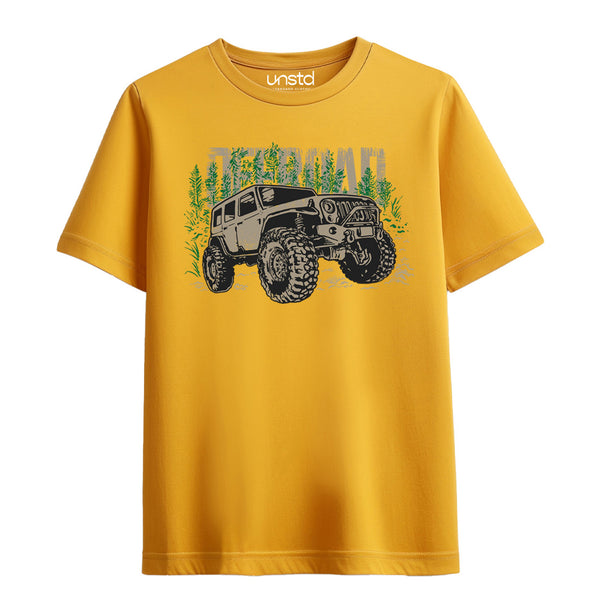 Offroad Travel Men's T-Shirt in Mustard Yellow