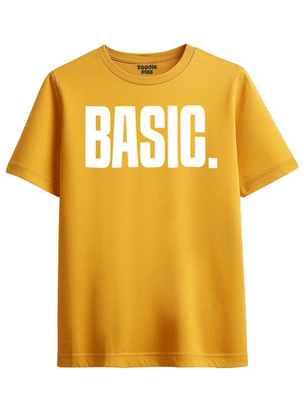 Basic Quote T-Shirt in Golden Yellow