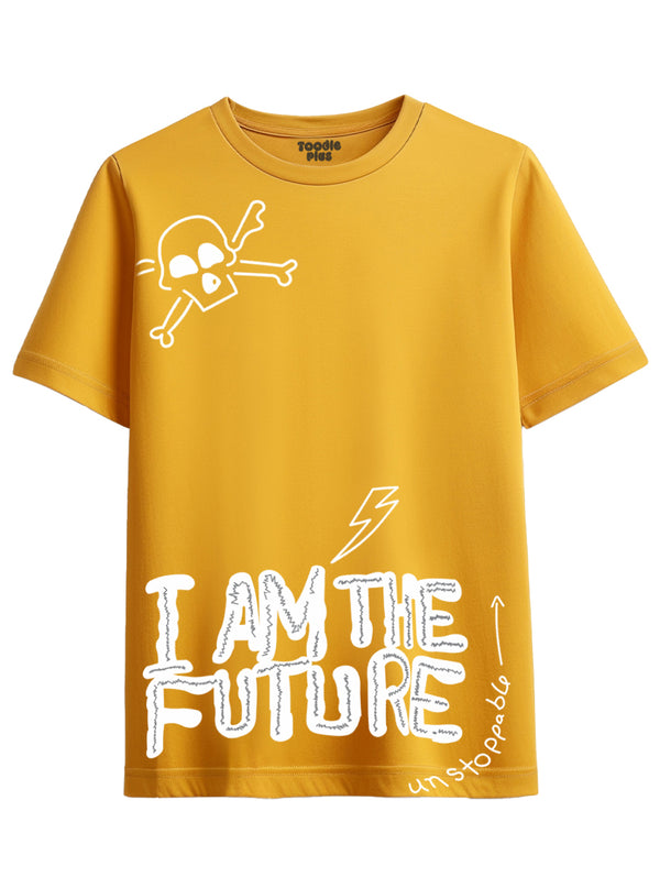 I am the Future T-shirt in Mustard Yellow