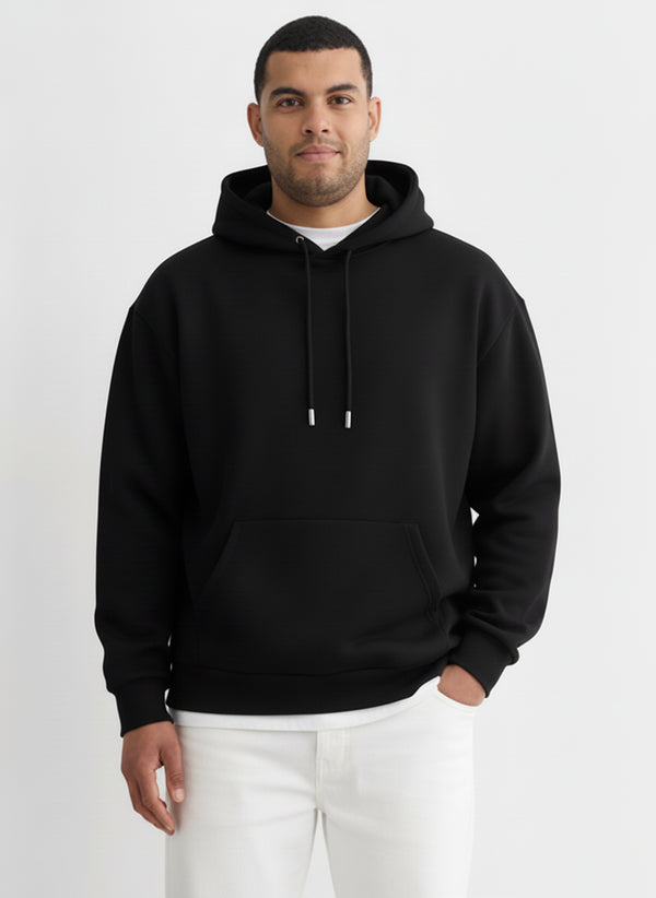 Solid Hoodie in Black