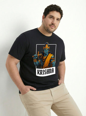 Krishna Plus Size Men T-shirt