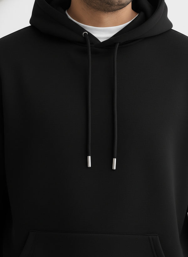 Solid Hoodie in Black