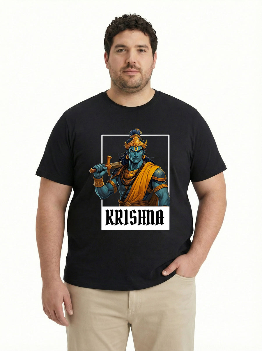 Krishna Plus Size Men T-shirt