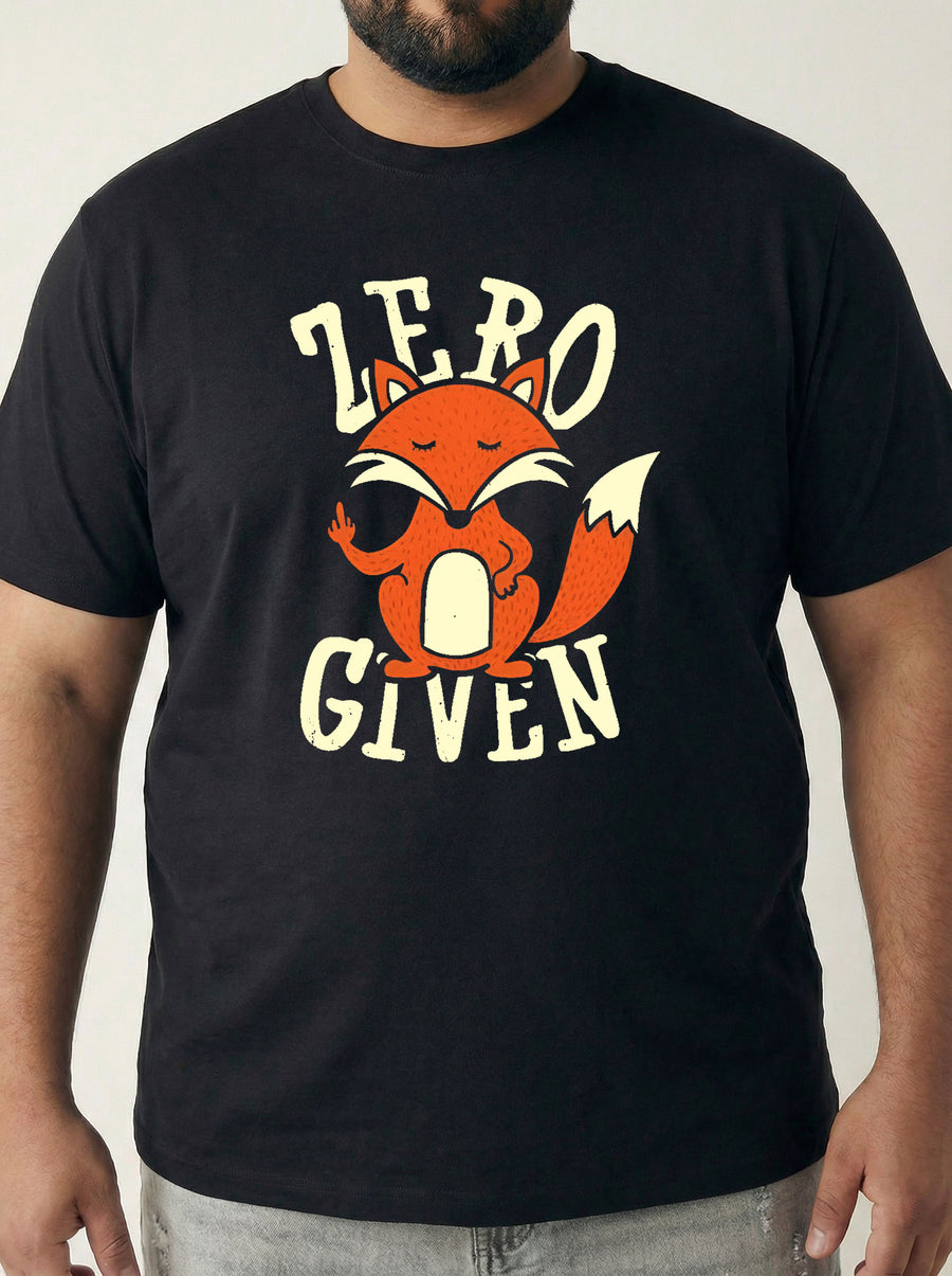 Zero Fox Given Plus Size Men T-shirt