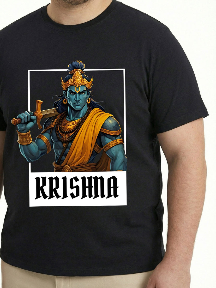 Krishna Plus Size Men T-shirt