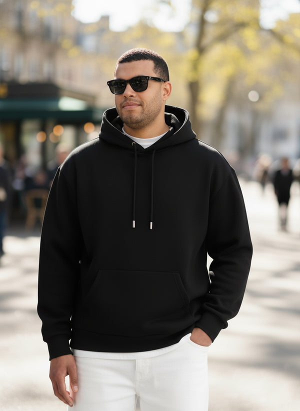 Solid Plus Size Hoodie