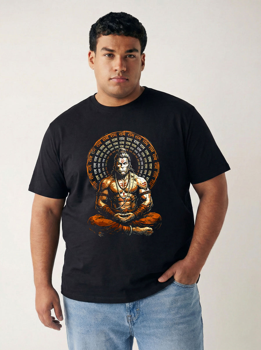Hanuman Ji Plus Size Men T-shirt