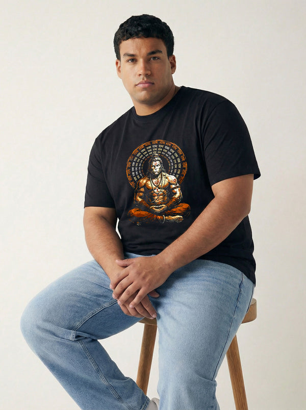 Hanuman Ji Men T-shirt in Black