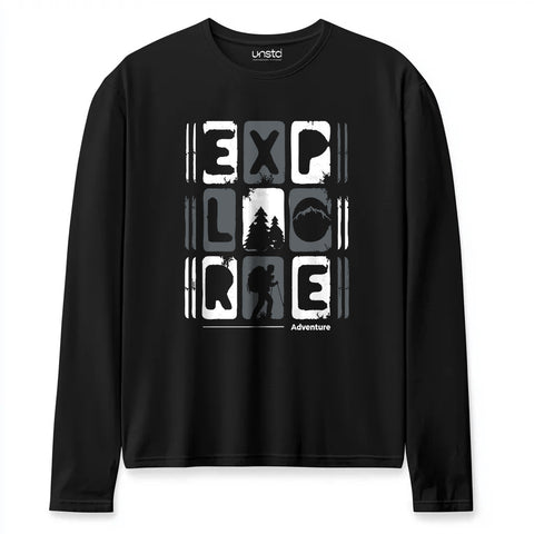 Explore Plus Size Full Sleeve T-shirt