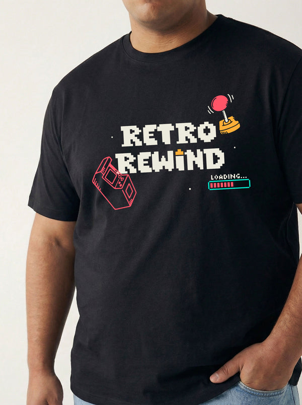 Retro Rewind Men T-shirt in Black