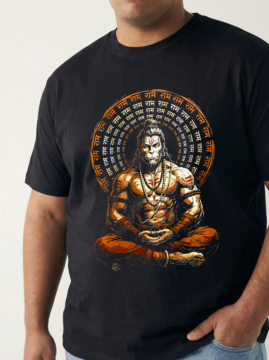 Hanuman Ji Plus Size Men T-shirt
