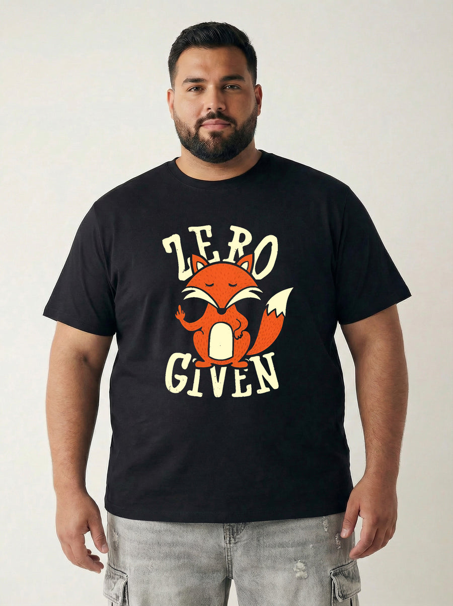 Zero Fox Given Plus Size Men T-shirt