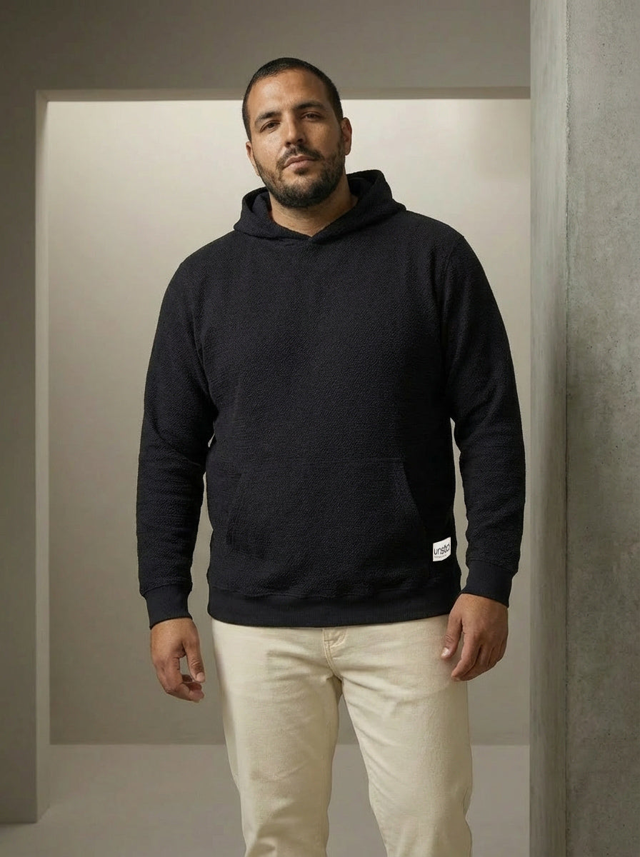 Premium Knitted Textured Hoodie