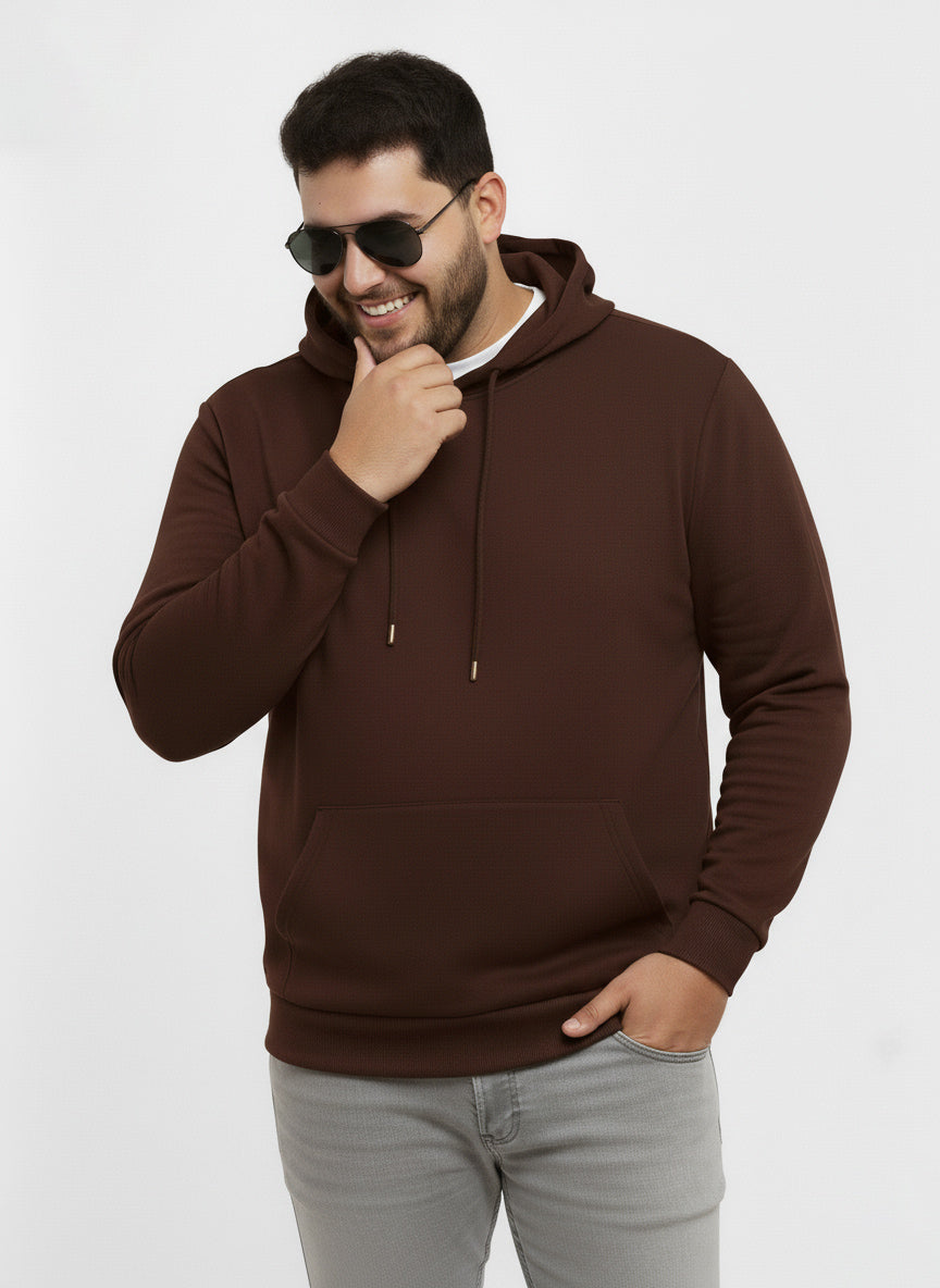 Solid Plus Size Hoodie