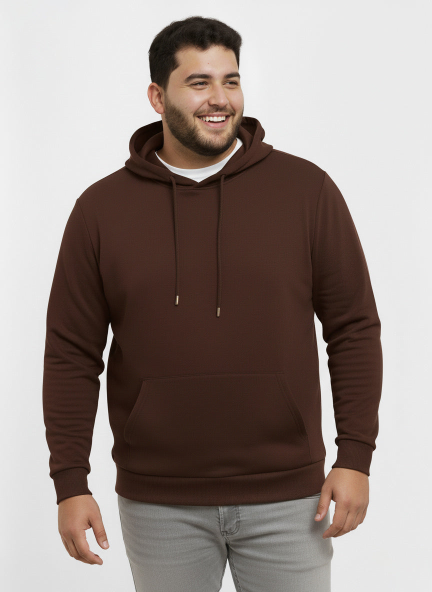 Solid Plus Size Hoodie